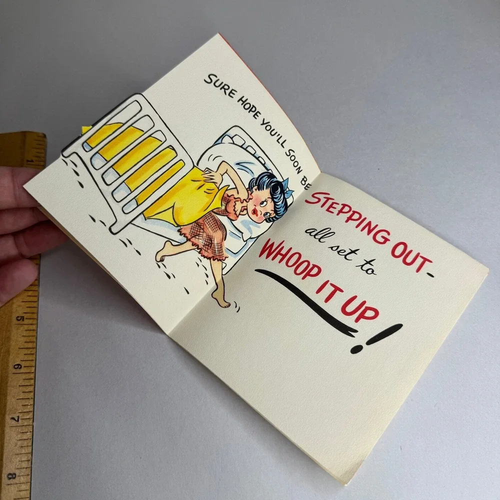 Vintage Sangamon Get Well Greeting Card Your Personality Is Too‎ Nice 1950's USA